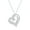 10 KT White Gold, variant on Diamond Heart Pendant Necklace for Women 1/2 Ct Natural Diamonds 18KT Rose Gold Vermeil Over Sterling Silver