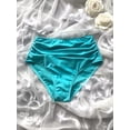 thumbnail image 4 of Hkoxplj Women's High Waisted Ruched Tummy Control Bikini Bottoms Retro Full Coverage Swim Bottom Bathing Suit Shorts Quick Dry Stretchy Vintage Swimsuit Bottoms for Beach Pool Solid Colors, 4 of 5