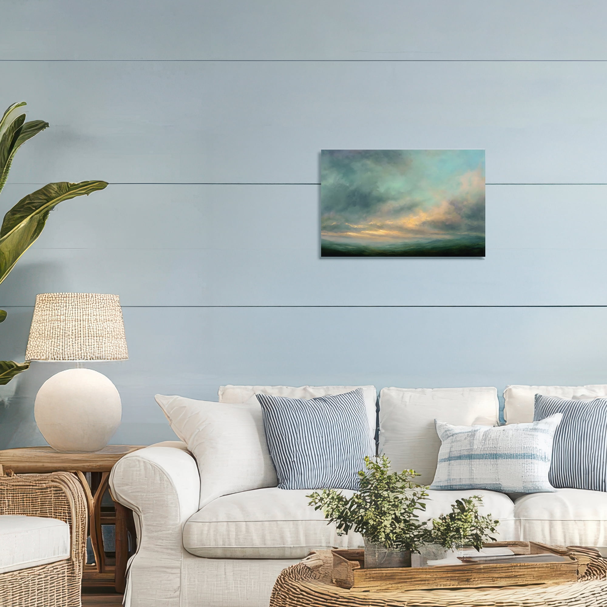 Stupell Industries Blue Toned Golden Hour Canvas Wall Art, design by Petal Prints Design