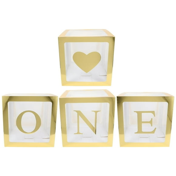 Birthday 1St Babybox Balloons First Decorations One Party Year Letter Birthday Box Decorations Balloon Girl Boy Happy