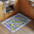 thumbnail image 2 of Lemon Flower Front Door Rugs 2x3 ft Summer Lemon Blue Floral Texture Small Rug for Entryway Non Slip Washable Bathroom Door Mat Absorbent Floor Mat for Indoor Entrance, 2 of 9