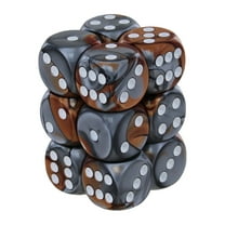 Chessex Copper and Steel Gemini Dice 16mm D6 Block