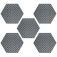 thumbnail image 1 of Furnish My Place Abstract Indoor/Outdoor Commercial Black Color Rug, Pet-Friendly, Baby Nursery Mat, Home Décor Rug for Living Room, Playroom, Made in USA, 2' Hexagon - Set of 5, 1 of 5