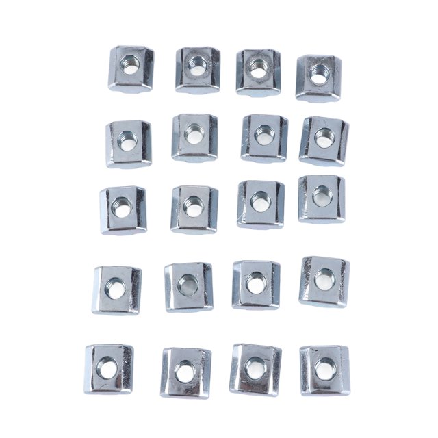 Tuercas, Tuerca con ranura en T de acero al carbono Biuzi para accesorios de perfil de aluminio, con tuerca de cabeza de martillo resistente al óxido de superficie chapada en zinc(M8)