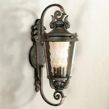 Traditional Front Porch John Timberland Traditional Outdoor Wall Light Fixture Veranda Bronze Ornate Scroll 31