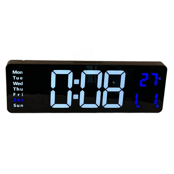 FYBTO Digital Wall Clock 16.2 Inch 10 Level Brightness Memory Timing Function Modern LED Digital Clock with Remote Control-090405