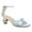 Light Blue, variant on XYD Women Knot Strappy Open Square Toe Sandals Diamond Crystal Low Chunky Heels Prom Evening Date Shoes Size 7 Gold