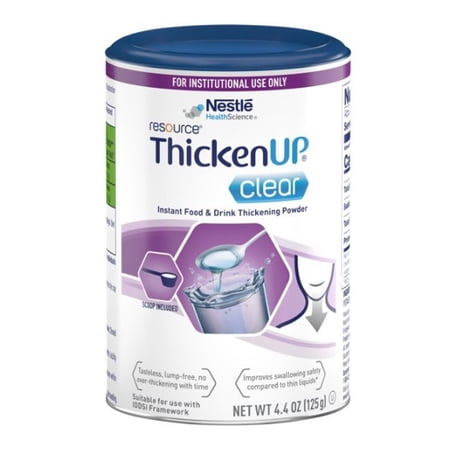 Resource Thicken Up Clear, Instant Food & Drink Thickening Powder, 4.4 Oz Canister