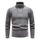 thumbnail image 5 of pstuiky camisetas de manga larga para hombre, Suéter informal de manga larga con cuello alto y cremallera gruesa y sólida para hombre camisetas de hombre xxxl, 5 of 5