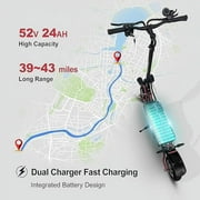 ZonDoo ZO01S Electric Scooter, 1200W Motor, Up to 39 MPH, 43 Mile Range, 10 All-Terrain Tires