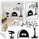 thumbnail image 2 of Adhesivos decorativos para pared, patrón de agujeros de dibujos animados negros, adhesivo decorativo, mural artístico, habitación infantil, 2 of 7