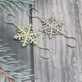 thumbnail image 6 of Christmas Ornament Hooks, Snowflake Ornament Hangers, Metal S-Shaped Long Hooks for Hanging Christmas Tree Decorations, Snowflake Design, Durable Sturdy Material for Holiday Decor, 12 Pieces, 6 of 9