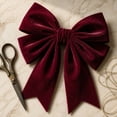 thumbnail image 4 of WDOBM Christmas Decorative Bows, 9.84x7.87 Inch Large Velvet Christmas Bow Red Burgundy Tree, Christmas Tree Bow, Velvet Christmas Bows for Home Decor Indoor, 4 of 9