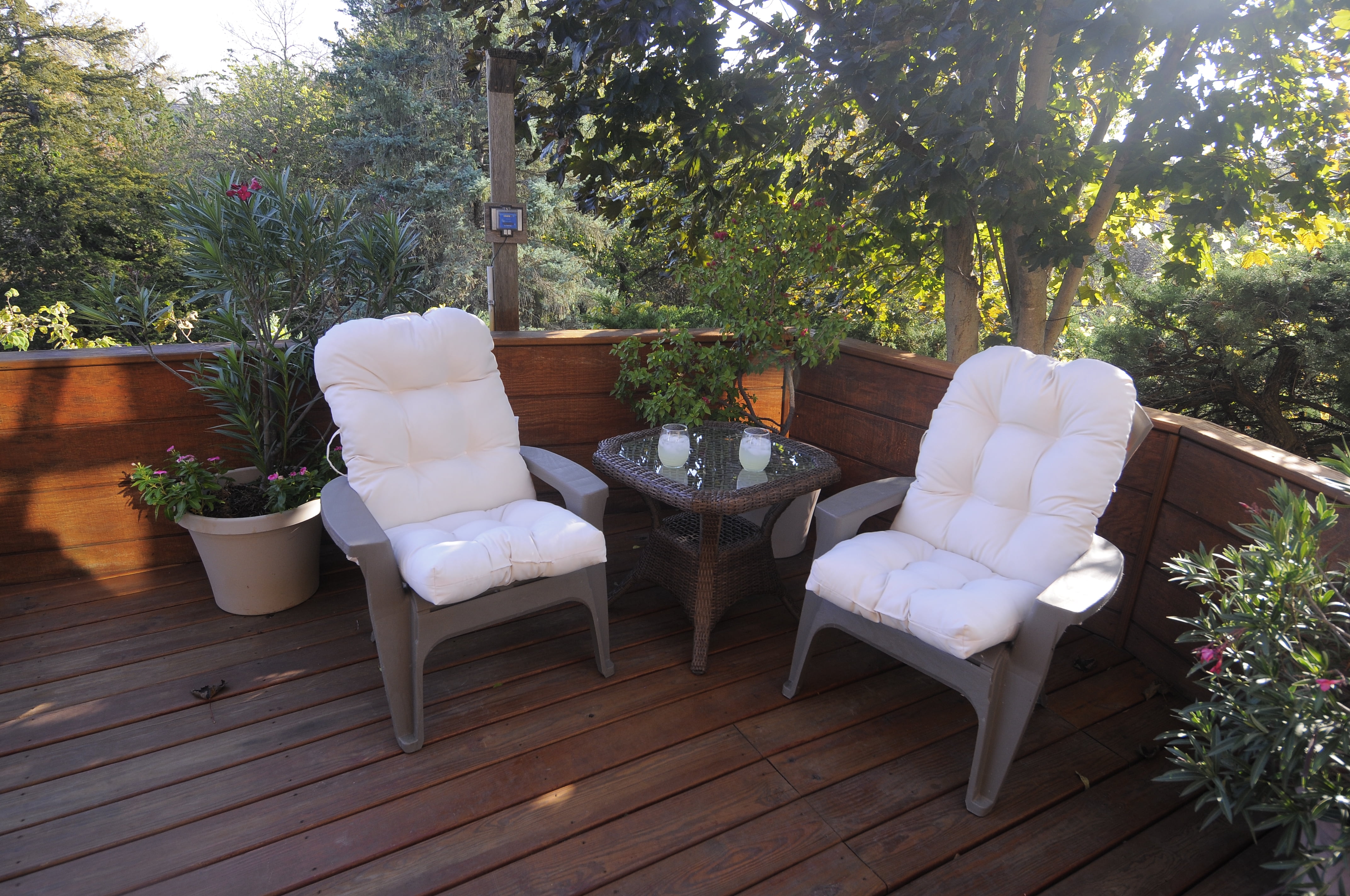 Beige Indoor / Outdoor Adirondack Cushion Patio Chair Cushion