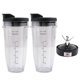thumbnail image 3 of 24Oz Cups with To-Go Lids, 7 Fins Extractor Blade, for Nutri Ninja Auto IQ BN801 SS101 BL480-30 BL64, 3 of 5
