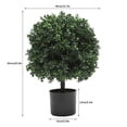 thumbnail image 2 of Miumaeov 2PCS Artificial Ball Bushes Potted Plants 16 Inches Wide Artificial Potted Shrubs for Indoor Outdoor Home Garden Decoration, 2 of 15