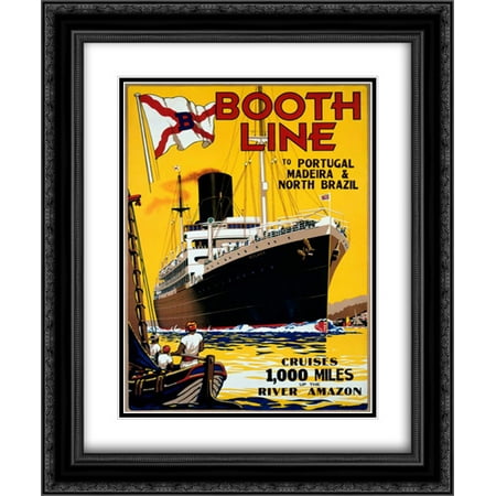 Matt Booth - Booth Line 2x Matted 20x24 Black Ornate Framed Art Print by McDonald, W.