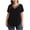 Black, variant on Plus Size Tops for Women Casual Dressy Mesh Patchwork V Neck Short Sleeve Flowy Summer Blouse T-shirt (2XL, Pink)