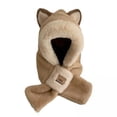 thumbnail image 1 of Juego de 4 Gorro y Bufanda de Invierno con Animales de Peluche Strade Fareast Limited Color Caqui, 1 of 8