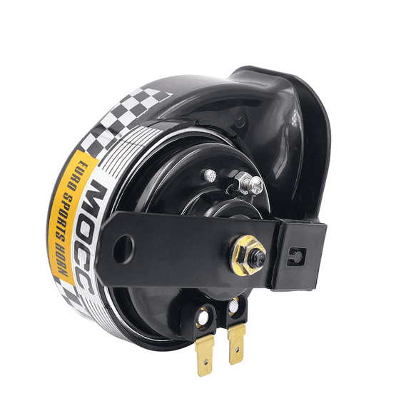 12V Air Motorcycle Horn Loud Electric Air Horn 130dB 510hz Auto Horns Single-Tone for Motorcycle Car for Motorbike Truck,1 x Motorcycle Air Horn,Black