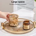 thumbnail image 3 of Acrylic Serving Tray Round Serving Platter with Handles Coffee Table Decor Dish Dessert Tray for Cutlery Kitchen Countertop, 3 of 8
