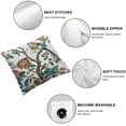 thumbnail image 4 of Acheng Chinoiserie Tree Peony Bird Floral Pillow Cover Set of 2 Asian Chinese Cushion Cover Decorative Pillow Home Boho Cushion Cover for Sofa Bedroom Bed Chair Couch White, 4 of 6