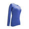 thumbnail image 3 of ACTIVE UNIFORMS Women's Under Scrub Tee Crew Neck Long Sleeve T-Shirt 2 - Pack (Ceil Blue, XX-Large), 3 of 6