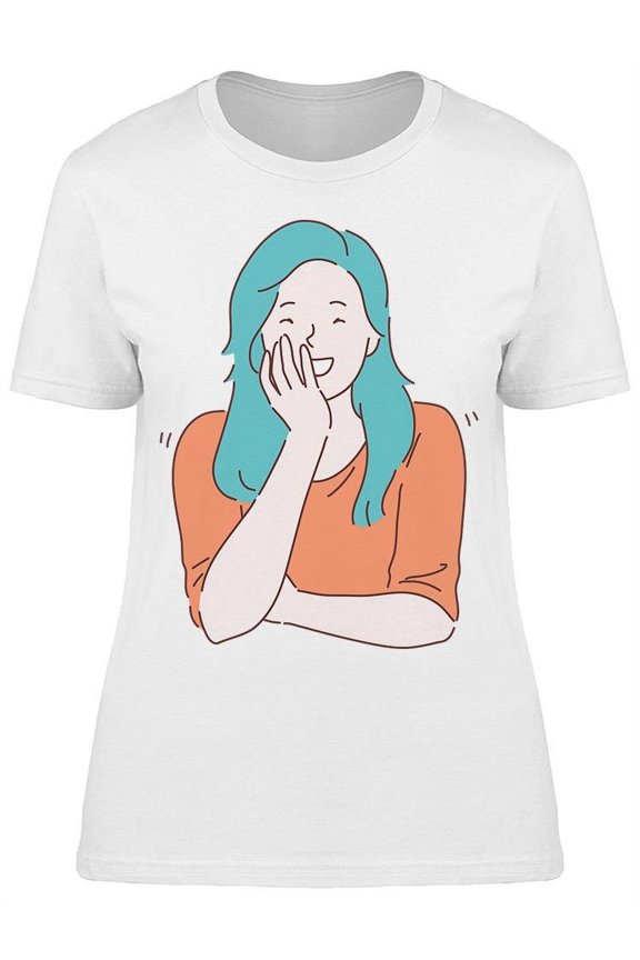 Joyous Happy Woman T-Shirt Women -Image by Shutterstock, Female Medium