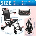 thumbnail image 2 of WETS World's Lightest (Only 13lbs) Transport Wheelchairs with Telescopic Handle, Folding Transport Wheelchairs for Adults and Seniors Support 286lbs, 2 of 12
