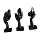thumbnail image 4 of 3 estatuas de pensadores, figuras modernas, decoraciones de escritorio coleccionables abstractas negro, 4 of 9