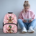 thumbnail image 2 of KUIFORTI Pink Camo Duck Girls Backpack Cute Kids School Bag Large Capacity Backpack with Front Pockets for Elementary Primary Middle Back to School Essentials Gifts, 2 of 7