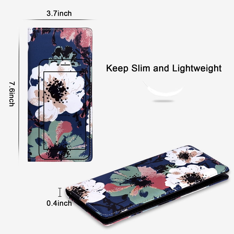 HAWEE Women's Slim Bifold Wallet, Ultra-Thin Canvas and Leather photo 3