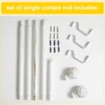 thumbnail image 6 of NICETOWN 1" White Curtain Rods, Adjustable Length 48 to 84 inch, Suitable for Living Room & Bedroom Curtains, White, Set of 1, 6 of 9