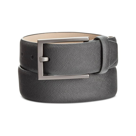 Alfani Mens Faux Leather Textured Casual Belt Black 40