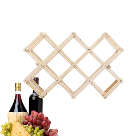 GOOHOCHY Wooden Wine Bottle Holder for Bar Use Keeps Bottles Organized and Tabletop 750 ml Beige