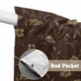 thumbnail image 4 of Brown Floral Swag Valances for Windows 2 Pack, Kitchen Window Curtains 36 Inch Length, Vintage Spring Botanical Flowers Privacy Swag Curtains for Living Room/Bathroom with Rod Pocket 36"x36", 4 of 8