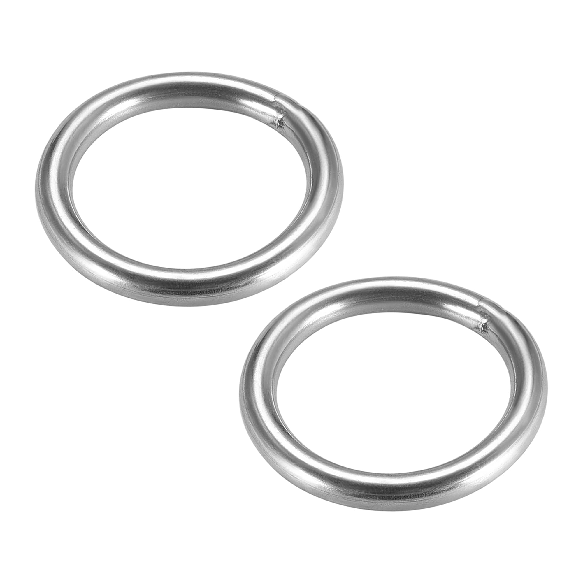Unique Bargains Welded O Ring, 40 x 5mm Strapping Round Rings