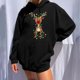 thumbnail image 2 of Sudadera estampada con capucha retro de manga larga suelta de Navidad para mujer con mangas caídas en los hombros Pompotops gfhjh12804, 2 of 8