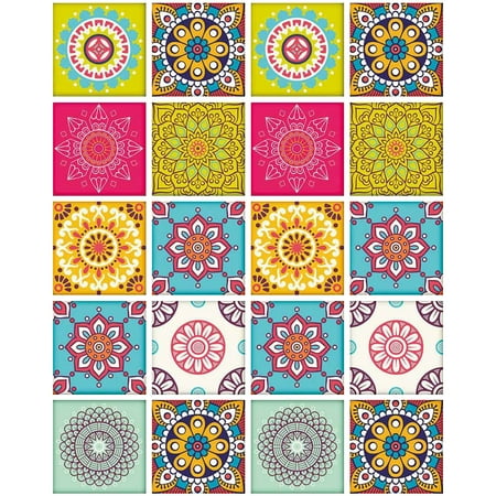 

20 Pcs Wall Sticker Tile Stickers Decorative Tile Decals Home Decor