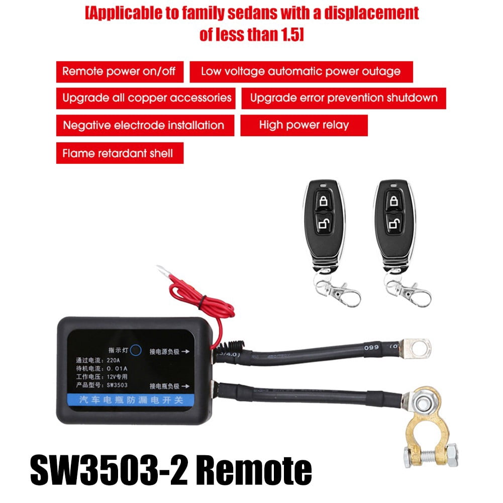 Car Truck Remote Battery Disconnect Switch 12V 260A Switch Automatic Power Off