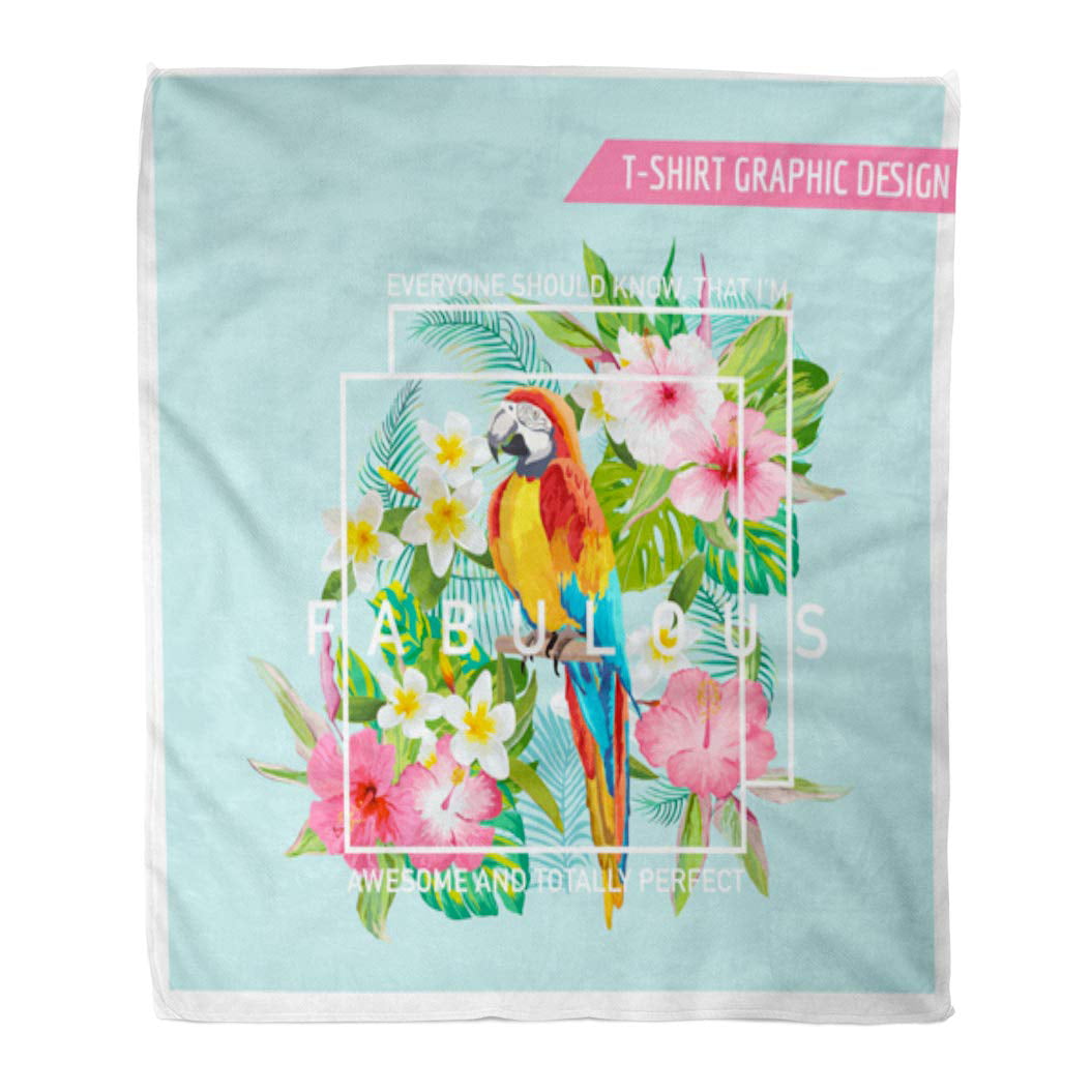 Kess InHouse Pom Graphic Design Succulent Love Green Orange Round Beach Towel Blanket