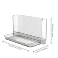 thumbnail image 4 of Estante flotante pequeño para pared, estante de baño plegable para montaje en pared, estante de noche para teléfono, control remoto, estante adhesivo, B, 4 of 7