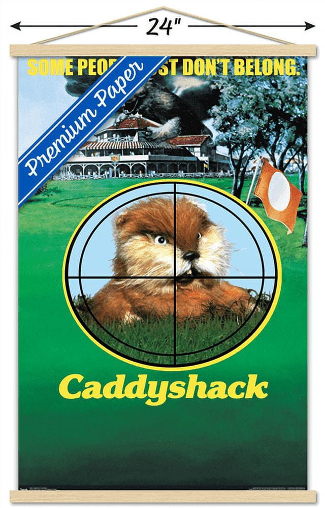 Caddyshack - One Sheet Wall Poster with Wooden Magnetic Frame, 22.375" x 34"