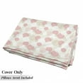 thumbnail image 5 of Pastel Floor Pillow Lounger Cover, Soft Toned Spring Floral Motif with Peony Blossoms Petals Natural Image, Nap Mat Printed Fabric Case for 5 Pillows, 88" x 36", Brown Pale Pink White, by Ambesonne, 5 of 5