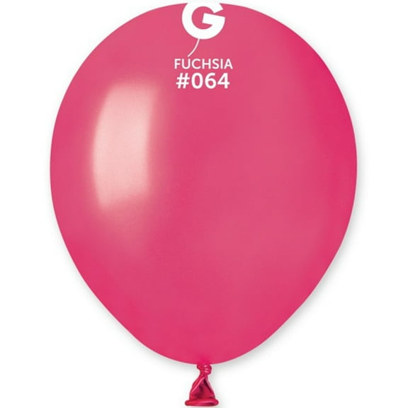 100 Gemar Metallic Fuchsia Balloons 5"