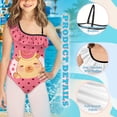 thumbnail image 6 of Uorisanigo Kids One Piece Bathing Suits for Girls Kawaii Capybara Ruffle Swimming Training Swimsuits Quick Dry Beach Pool Sport Halter Swimwear, Size 3-4, 6 of 7