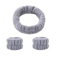 thumbnail image 4 of Conjunto De Diadema Y Muñequera Para Lavado De Cara Diadema De Maquillaje De Microfibra Para Lavado De Cara Gris Sunnimix diadema de lavado de cara, 4 of 7