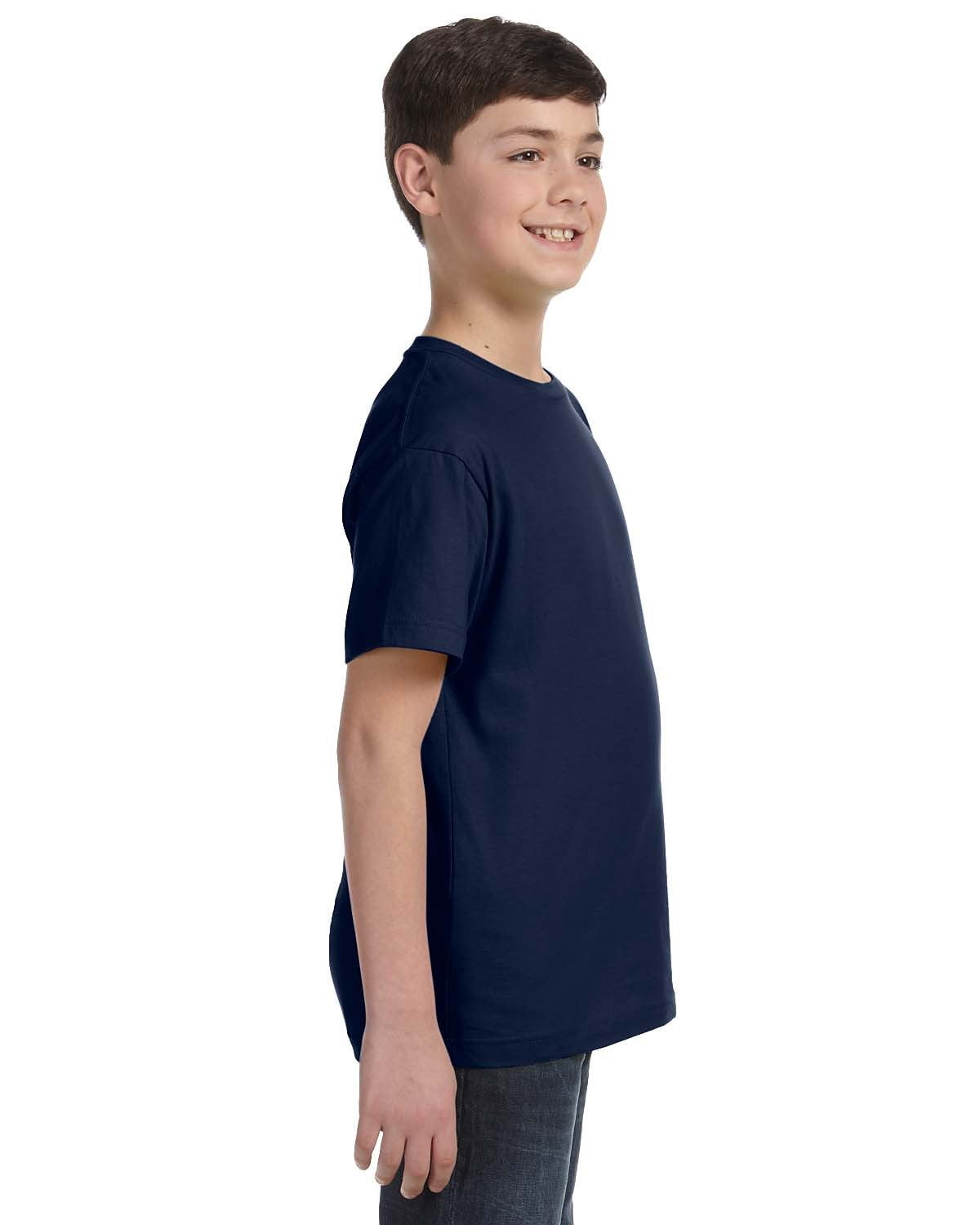 Aquaguard Boys 3-Pack T-Shirt Crew Neck Short Sleeve 100% Cotton Tee, Size: 4-14 - Large - Navy