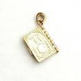 thumbnail image 2 of 14k yellow gold ten commandments book star of David Chay Jewish pendant 4.1g, 2 of 10