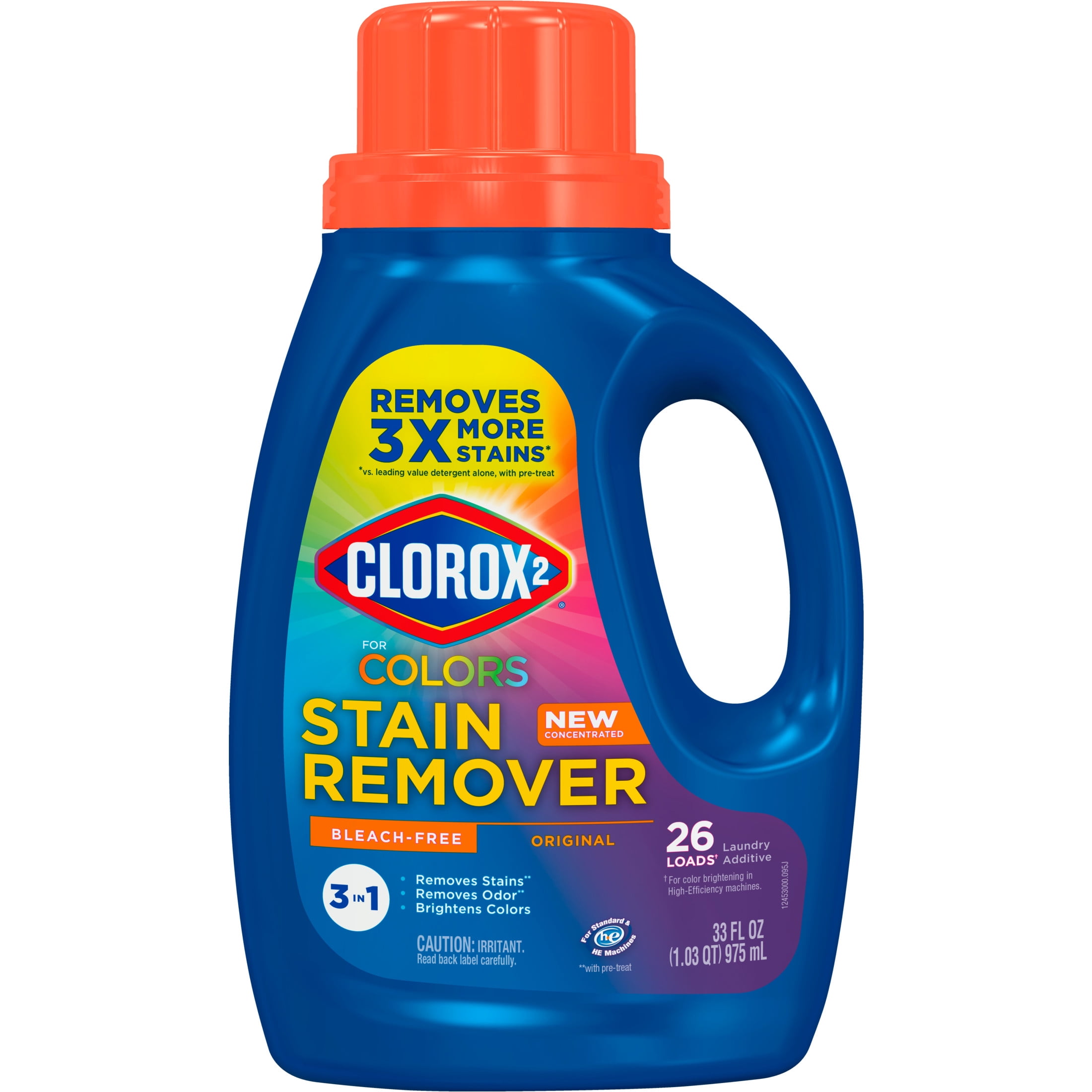 Clorox 2 for Colors Stain Remover and Laundry Additive, Bleach Free,  Original, 33 Fluid Ounces